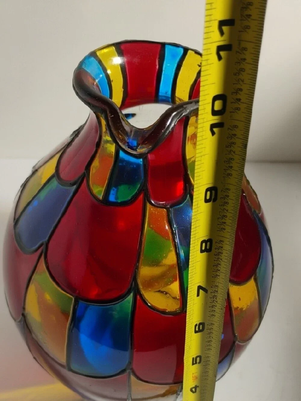 Vidrio Multicolor Stained Glass Style Decorative Wine Chiller Made In Mexico